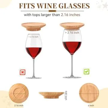 FZMEHL 10 Pcs Wine Glass Charcuterie Topper, Wine Glass Topper Coasters Plate, Wine Glass Charcuteri...
