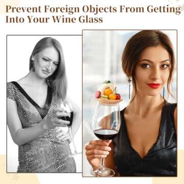 FZMEHL 10 Pcs Wine Glass Charcuterie Topper, Wine Glass Topper Coasters Plate, Wine Glass Charcuterie Board Topper for Family Gatherings, Restaurants, Bars