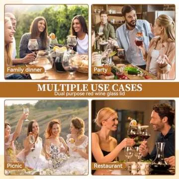 FZMEHL 10 Pcs Wine Glass Charcuterie Topper for Entertaining