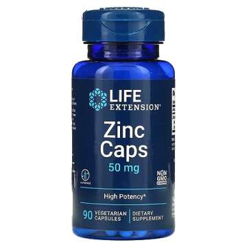 Life Extension Zinc Caps, zinc 50 mg, zinc citrate, Support the body's immune defenses, ultra-absorb...
