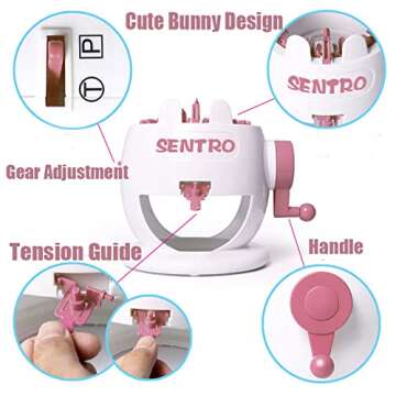 Knitting Machine,Rotating Double Knit Loom, 22 Needles Knitting Machine with Plain/Tube Weave Conversion Key, Smart Weaving Loom Round Knitting Ioom Machine for DIY Scarf Hat Sock