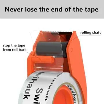 Heavy Duty Packing Tape with Dispenser for Shipping and Moving