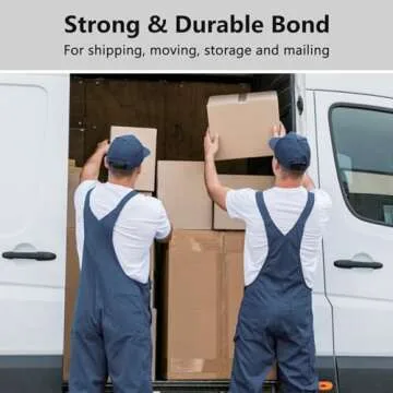 Heavy Duty Packing Tape with Dispenser for Shipping and Moving