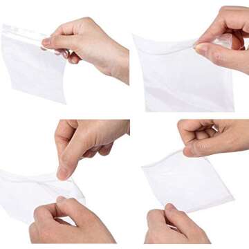 Secure Seal 3x9 Inch Reclosable Clear Zipper 2 Mil Plastic Storage Bags Top Zip Seal (Pack of 100)
