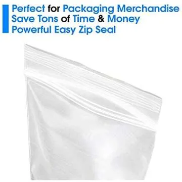 Secure Seal Clear Zipper Storage Bags - Pack of 100