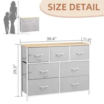Somdot 7-Drawer Dresser for Stylish Home Organization