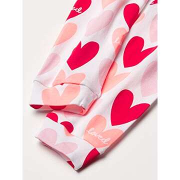 The Children's Place,Valentine's Day Two Piece Pajama Set,White,4