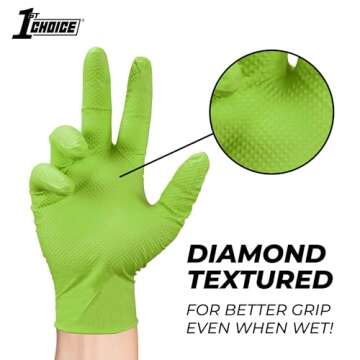 1st Choice Disposable Nitrile Gloves - 100 Count Box