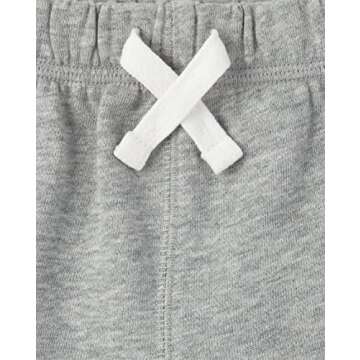 The Children's Place Baby Boys and Toddler Boys French Terry Shorts, Black/Smoke Gray/New Navy, 3T