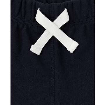 The Children's Place Baby Boys and Toddler Boys French Terry Shorts, Black/Smoke Gray/New Navy, 3T