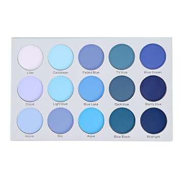 Kara Beauty ES22 15 COLOR SMOKY BLUE EYESHADOW