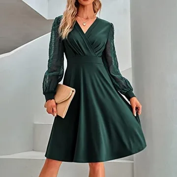 Stylish V-Neck Slim Dress for Fall Weddings and Events
