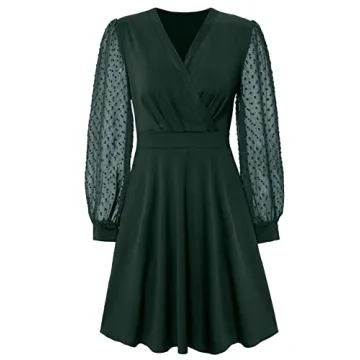 Stylish V-Neck Slim Dress for Fall Weddings and Events