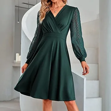 Stylish V-Neck Slim Dress for Fall Weddings and Events