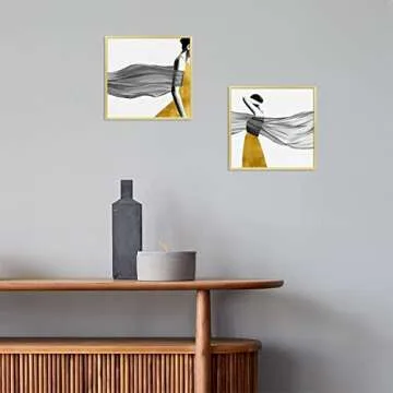 Frametory 8x8 Gold Aluminum Picture Frame Set of 2