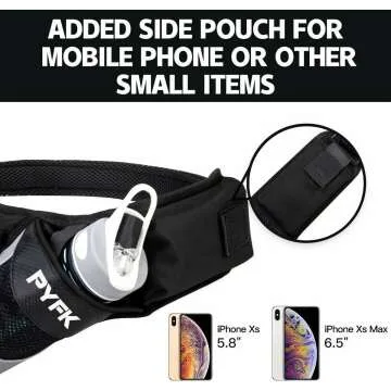 PYFK Reflective Running Belt with Bottle Holder