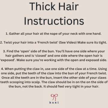 KAXI The ORIGINAL Hold Everything Hair Claw - Perfect for Thick & Thin Hair Straight, Wavy & Curly |...