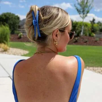 KAXI The ORIGINAL Hold Everything Hair Claw - Perfect for Thick & Thin Hair Straight, Wavy & Curly | Strong Clip With 52 teeth & Many Colors to Choose (Royal Blue)