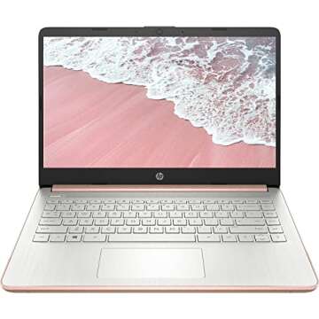HP 2022 Premium 14-inch HD Thin and Light Laptop, Intel Quad-Core Processor, 8GB RAM, 64GB Storage, ...