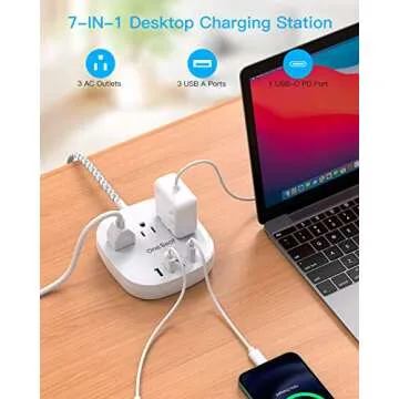 Compact USB C Power Strip for Travel and Home Use