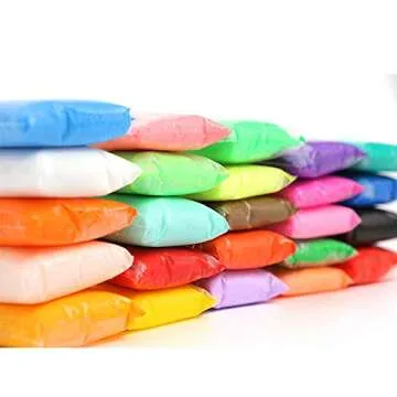 24 Colors Air Dry Clay Magical Kids Ultra Light Artist Studio Plasticine Toy Safe and Non-Toxic Modeling Clay