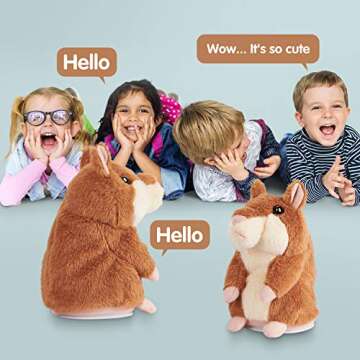 SANJOIN Talking Hamster Plush Toy for Ages 2-8