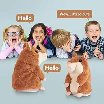 SANJOIN Talking Hamster Plush Toy for Ages 2-8