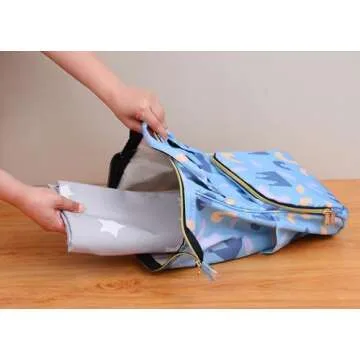 Splat Mat for Under High Chair/Arts/Crafts, WOMUMON Washable Baby Spill Mat Waterproof Anti-Slip Floor Splash Mat, Portable Play Mat and Table Cloth (Star, 51")