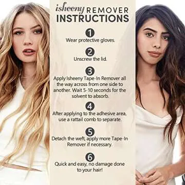 Isheeny Lace Wig Glue Remover Spray - Fast Acting Hair Extentions Hair Glue Remover & Tape In Hair Extensions Adhesive Remover, Removes Hair Glue, Wig Tape & Double Sided Extension Tape (118 ml)