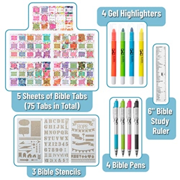 Bible Journaling Kit with Highlighters and Pens