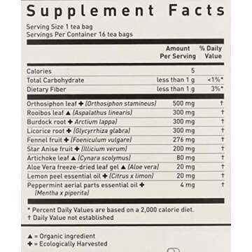 Gaia Herbs Cleanse & Detox Herbal Tea, 16 Tea Bags - Everyday Cleansing & Detoxification, Healthy Liver Function