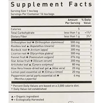 Gaia Herbs Cleanse & Detox Herbal Tea, 16 Tea Bags - Everyday Cleansing & Detoxification, Healthy Liver Function