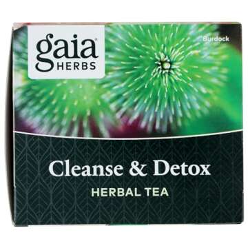 Gaia Herbs Cleanse & Detox Herbal Tea, 16 Tea Bags - Everyday Cleansing & Detoxification, Healthy Liver Function