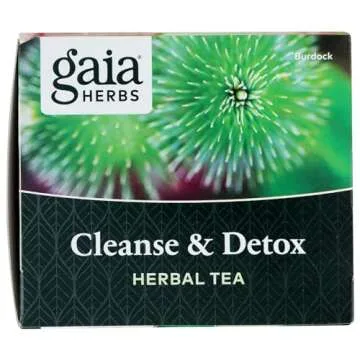 Gaia Herbs Cleanse & Detox Herbal Tea, 16 Tea Bags - Everyday Cleansing & Detoxification, Healthy Liver Function