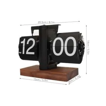 Flip Desk Clock - Digital Retro Automatic Turning Tube Clock for Home Decoration