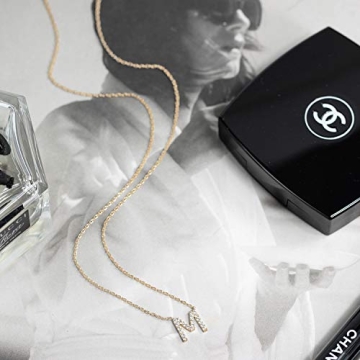 PAVOI Yellow Gold Plated Initial Necklace for Women