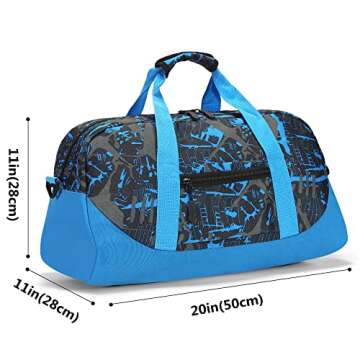 Stumdo Kids Overnighter Duffel Bags for kids, Carry-On Size & Ideal for School Practice or Overnight...