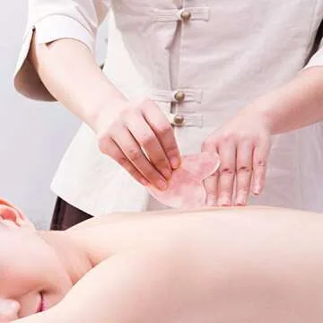 cinsey Gua Sha Massage Tool, Natural Jade Gua Sha Scraping Massage Tool,Emery boards Gua Sha Facial Tool for SPA Acupuncture Therapy Treatment