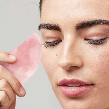 cinsey Gua Sha Massage Tool, Natural Jade Gua Sha Scraping Massage Tool,Emery boards Gua Sha Facial Tool for SPA Acupuncture Therapy Treatment