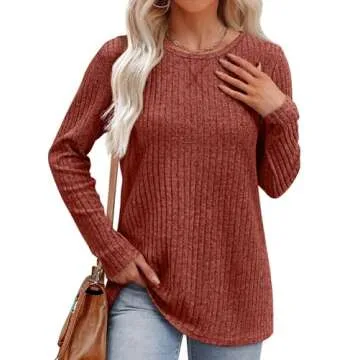 XIEERDUO Sweater for Women - Long Sleeve Tops Casual Fall Wear 2024