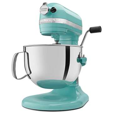 KITCHENAID KP26M1XER Stand Mixer, 6 Quart, Aqua