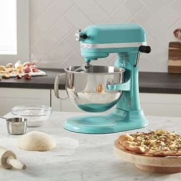 KITCHENAID KP26M1XER Stand Mixer, 6 Quart, Aqua