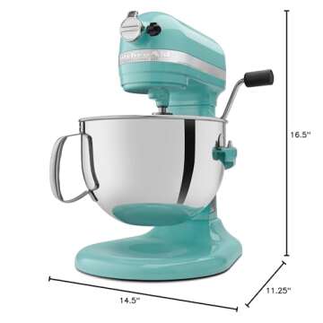 KITCHENAID KP26M1XER Stand Mixer, 6 Quart, Aqua