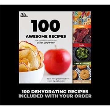 The BEAST by Denali | 8-Layer Stainless Steel Food Dehydrator | 100 Recipes & Complete Instructions | Jerky, Fruit Skin, Vegetables, Silver, LED Touch, Timer & Fan