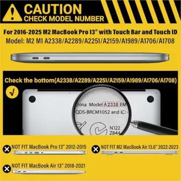 IBENZER Compatible with 2025 2024 M2 MacBook Pro 13 Inch Case 2025-2016 M1 A2338 A2289 A2251 A2159 A...