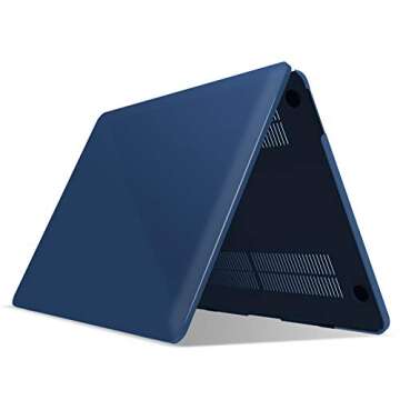 IBENZER Compatible with 2025 2024 M2 MacBook Pro 13 Inch Case 2025-2016 M1 A2338 A2289 A2251 A2159 A1989 A1706 A1708, Hard Shell Case & Keyboard Cover for Mac Pro 13, Navy Blue, T13NVBL+1A