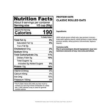 Kodiak Rolled Oats Canister - High Protein Breakfast Option