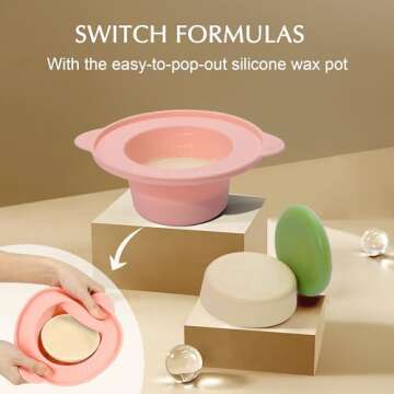 KOTAMU Waxing Kit Black Digital Wax Kit for Women Men Sensitive Skin Hard Wax Pot for Eyebrow Face Leg Underarm Coarse Soft Hair Removal Professional Wax Warmer with 25 Accessories for Home Salon