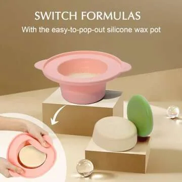 KOTAMU Waxing Kit Black Digital Wax Kit for Women Men Sensitive Skin Hard Wax Pot for Eyebrow Face Leg Underarm Coarse Soft Hair Removal Professional Wax Warmer with 25 Accessories for Home Salon