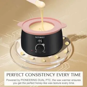 KOTAMU Waxing Kit Black Digital Wax Kit for Women Men Sensitive Skin Hard Wax Pot for Eyebrow Face Leg Underarm Coarse Soft Hair Removal Professional Wax Warmer with 25 Accessories for Home Salon